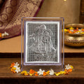 Silver Radha Krishna Plaque – Divine Decor for Pooja & Home