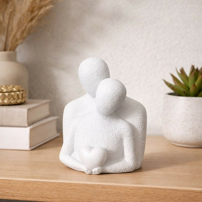 Abstract Couple Holding Heart Decorative Showpiece for Home and Office