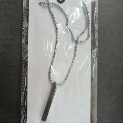 Stylish Silver-Plated Sleek Bar Pendant Chain for Men Minimal Necklace