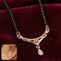 Mangalsutra with Curved Stone Bar – Elegant Traditional Jewelry