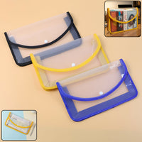 Transparent Document Folder with Button Closure – Multicolour(1 Piece)