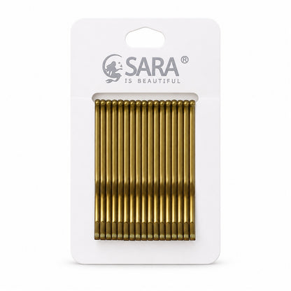 Metal Hair Pins with Rounded Tips for Bun Updo and Everyday Hair Styling (20 Pc)