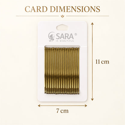 Metal Hair Pins with Rounded Tips for Bun Updo and Everyday Hair Styling (20 Pc)