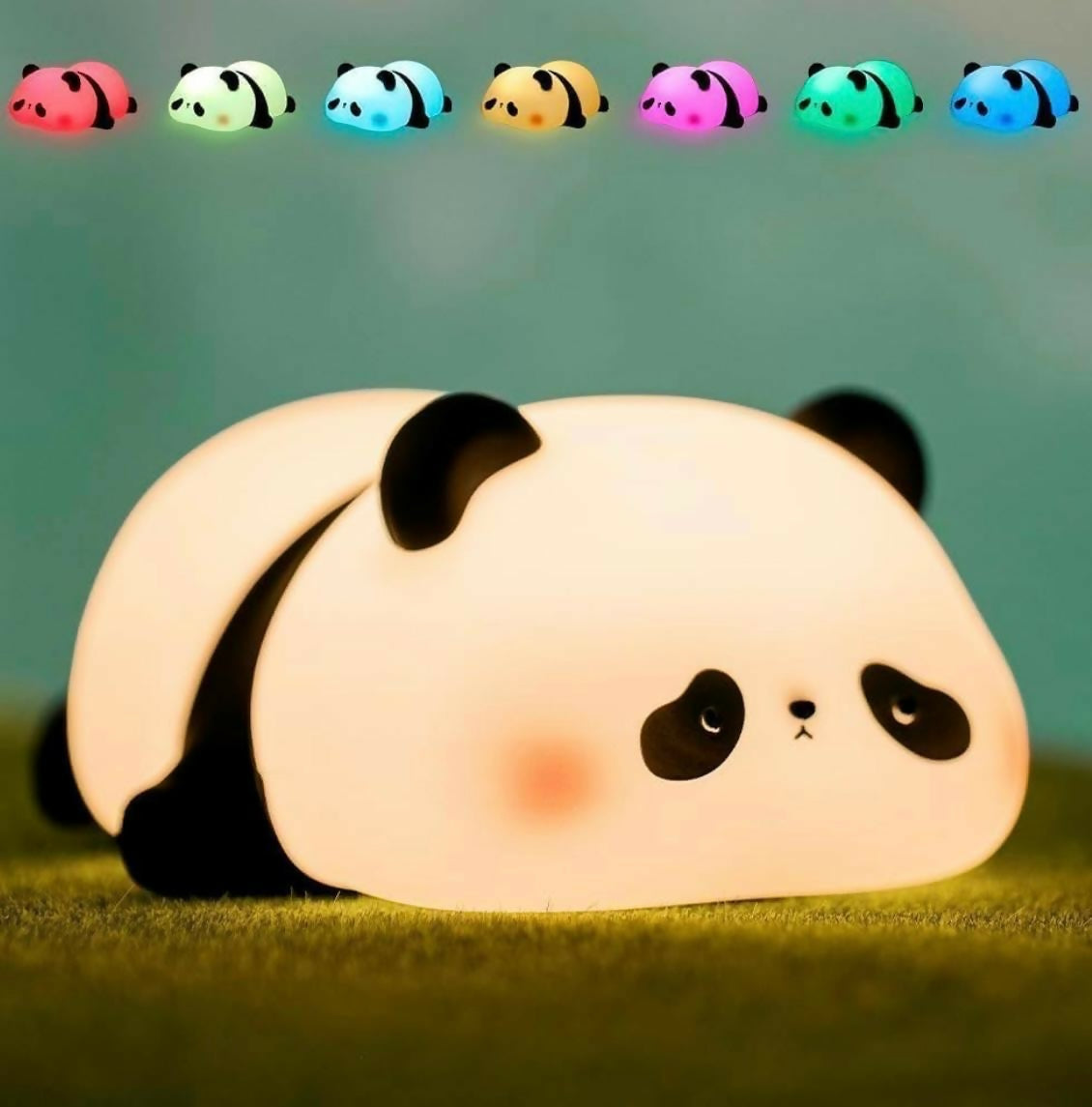 Cute Silicone Panda LED Night Lamp – Soft Color-Changing Kids Bedside Light