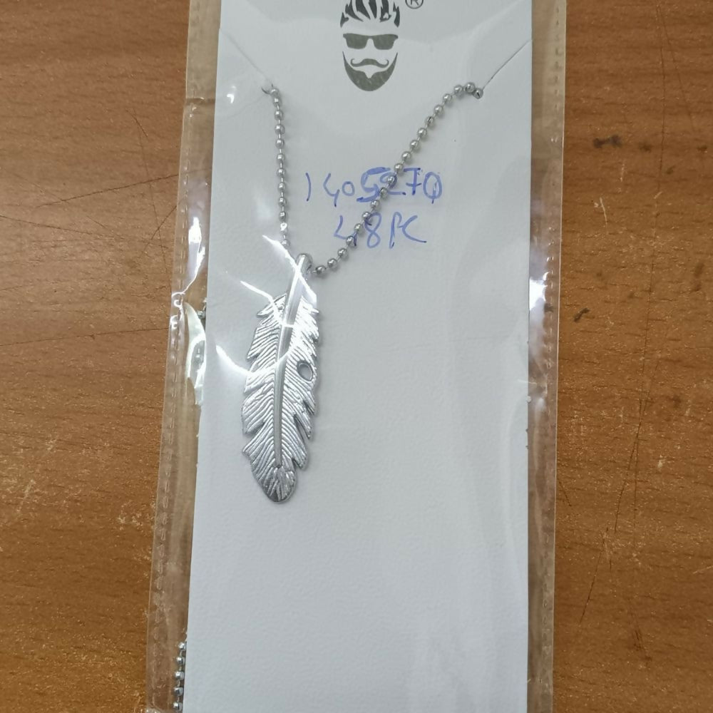 Trendy Feather Chain Pendent for Mens