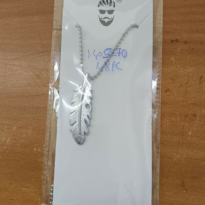 Trendy Feather Chain Pendent for Mens