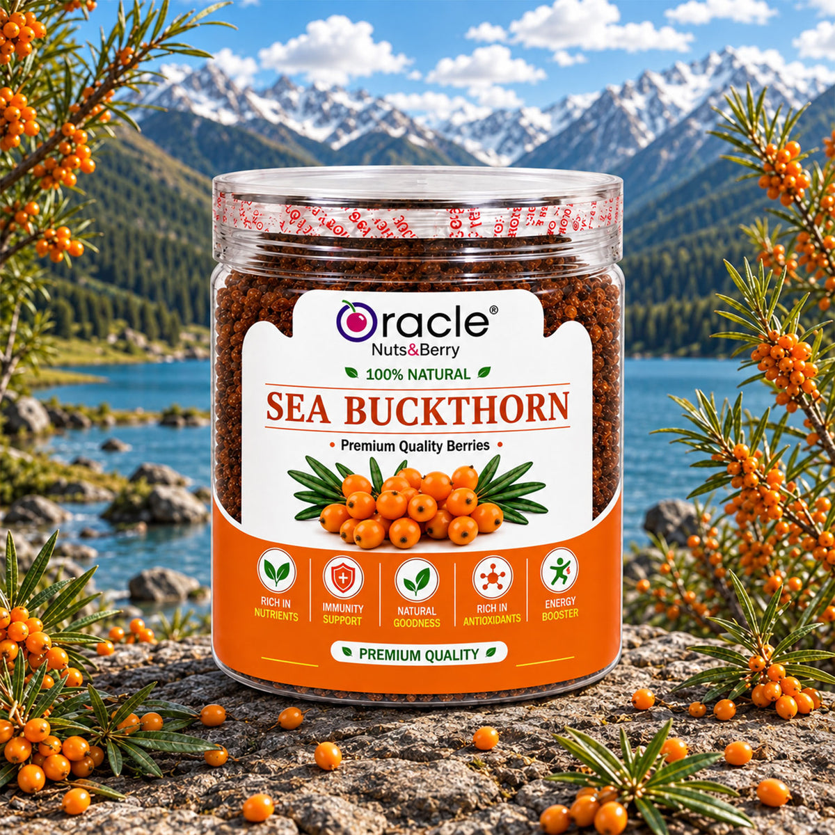Sea Buckthorn Berries Premium Natural Dried Superfood Rich in Pure Goodness (100g)