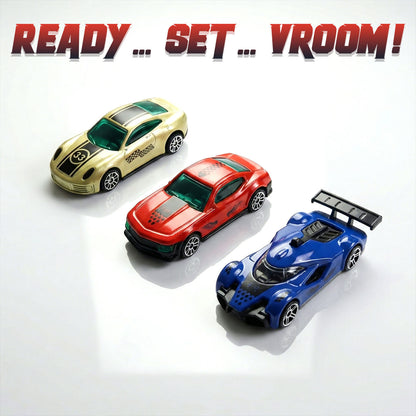 Die-Cast Racing Car Trio Set – High-Speed Mini Metal Cars for Kids (Pack of 3)