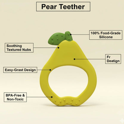 Guava shaped silicone baby teether