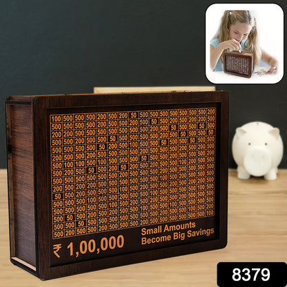 Wooden Money / Piggy Bank, Money Box (1 Pc / Pen Not Included)