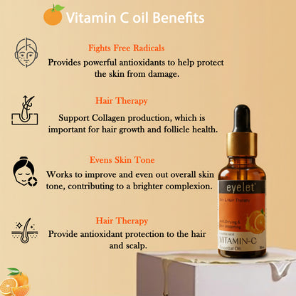 Eyelet Vitamin C Essential Oil for Bright, Radiant & Even-Looking Skin – 30ML