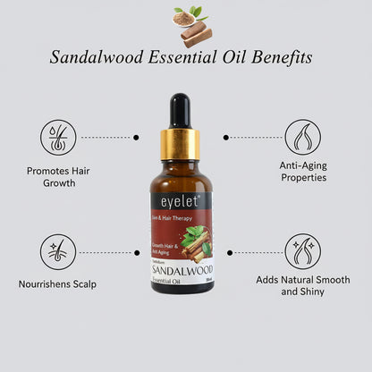 Eyelet Sandalwood Essential Oil for Smooth Skin & Natural Calmness – 30ML