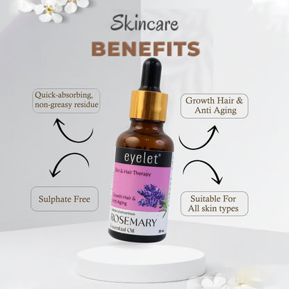 Eyelet Rosemary Essential Oil for Hair Growth Support & Scalp Refreshment – 30ML