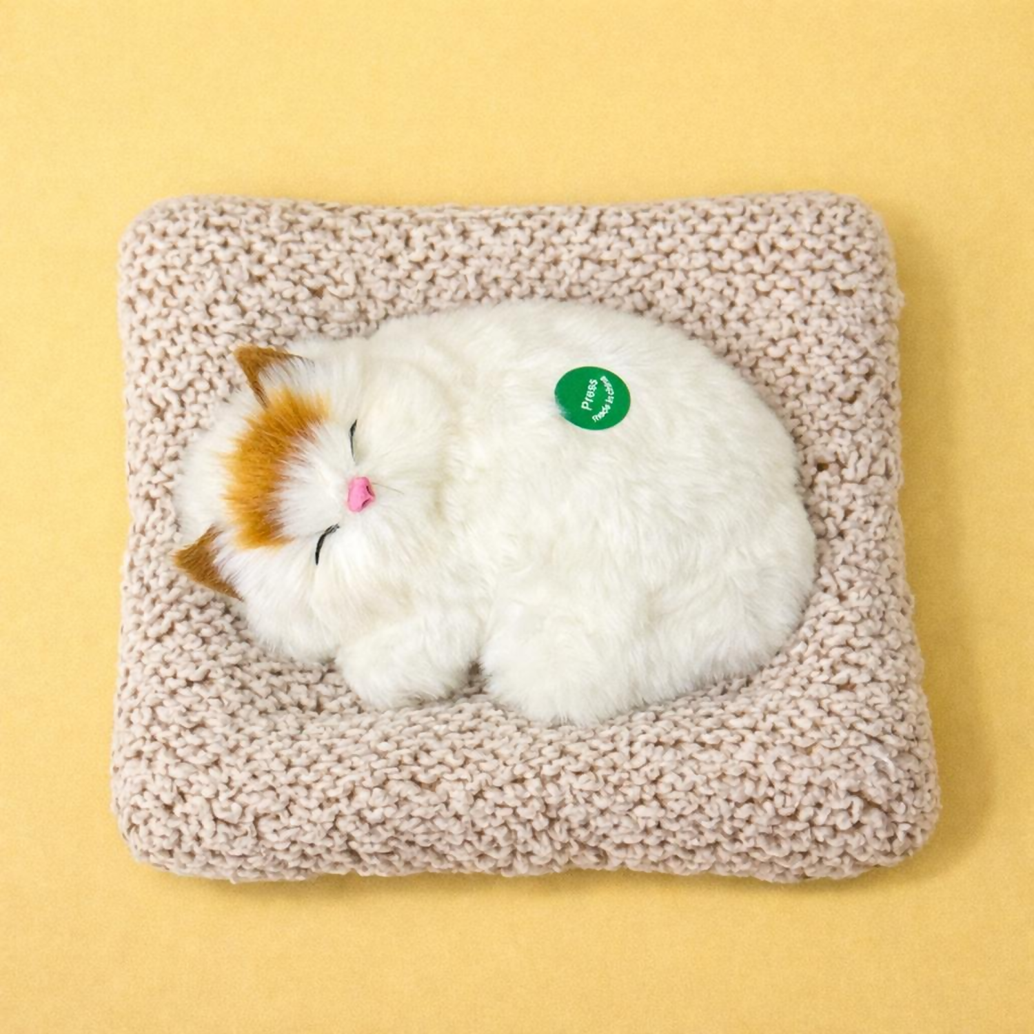Sleeping Cat Soft Toy Dashboard Decor with Cushion, Cute Plush Showpiece