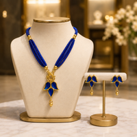 Blue Stone Beaded Necklace Set for Women Elegant Jewellery Collection