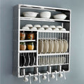 Wall Mount Kitchen Rack – 7-Tier Stainless Steel Organizer