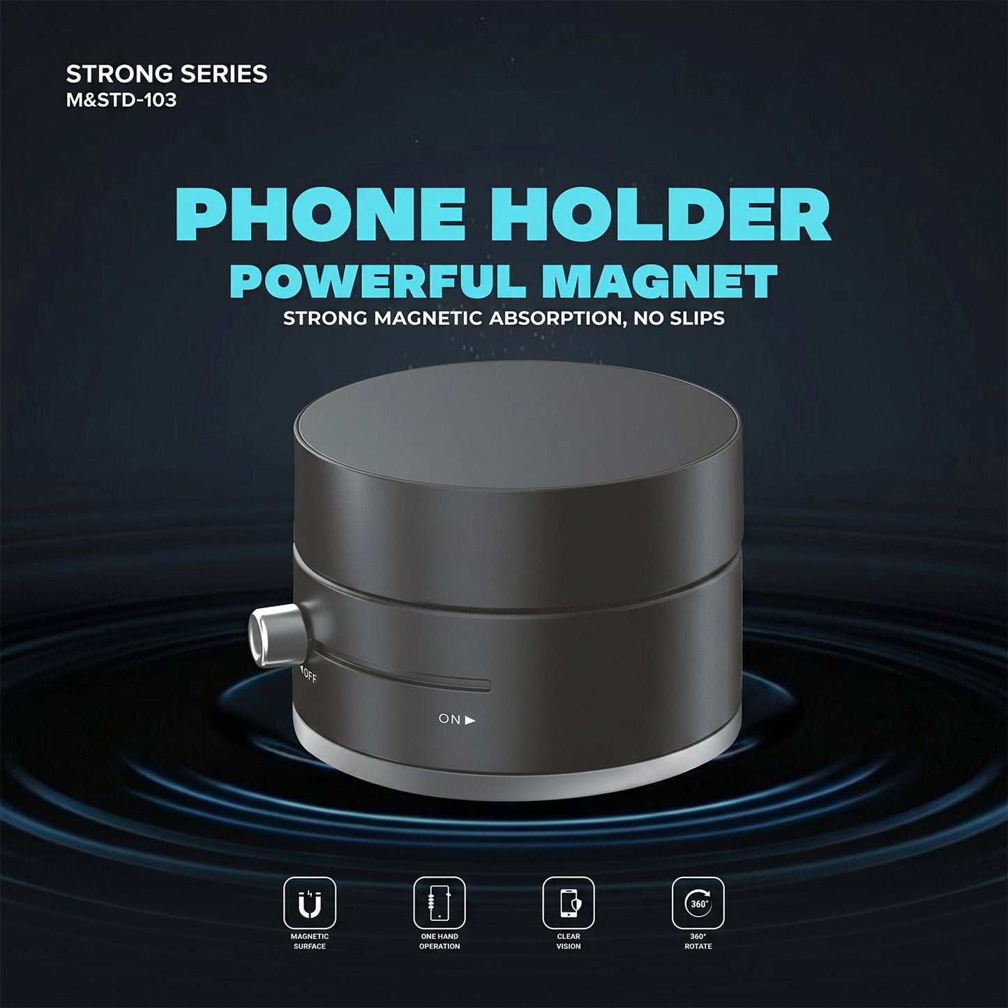 Strong Series Magnetic Phone Holder with Lock System (1 Pc)