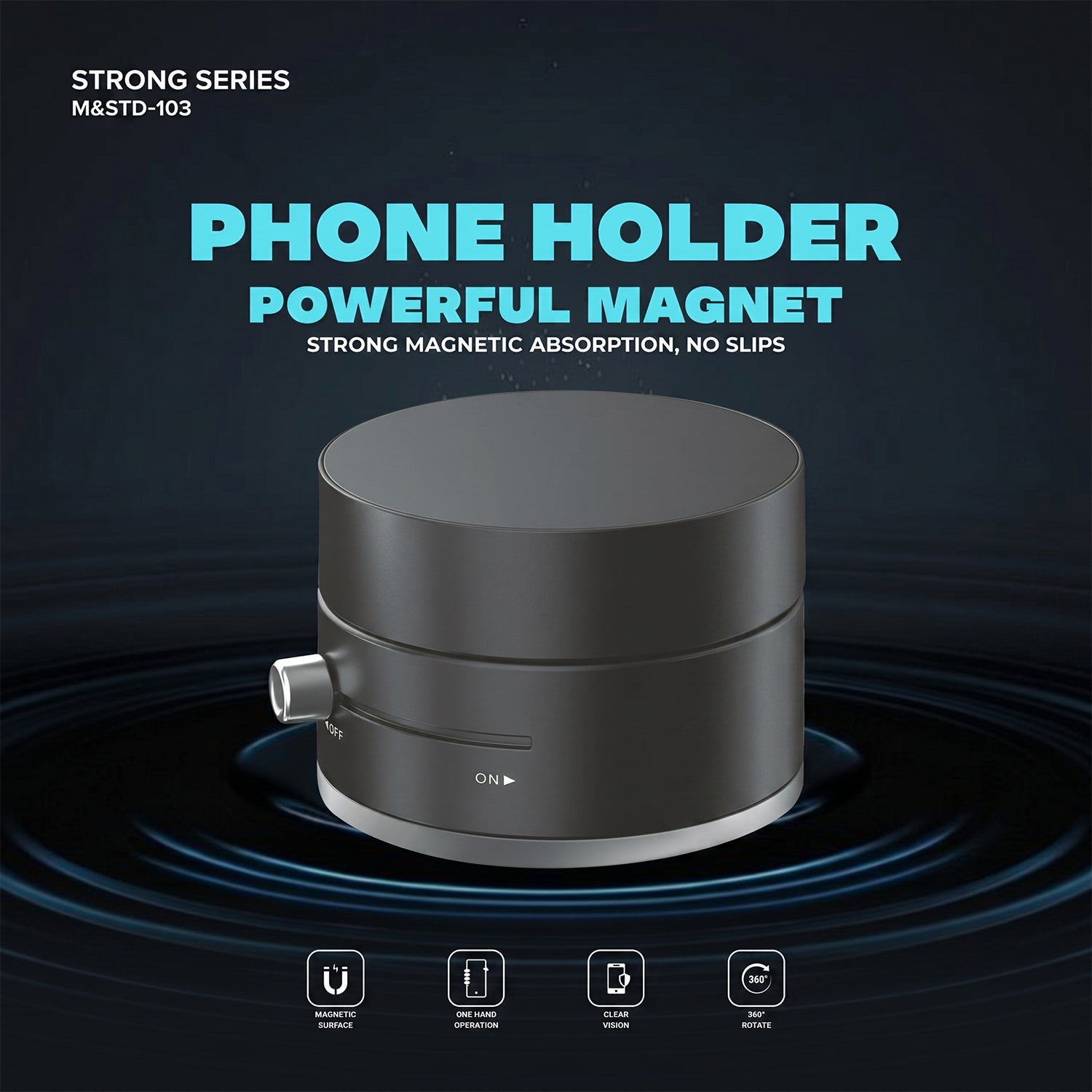 Strong Series Magnetic Phone Holder with Lock System (1 Pc)