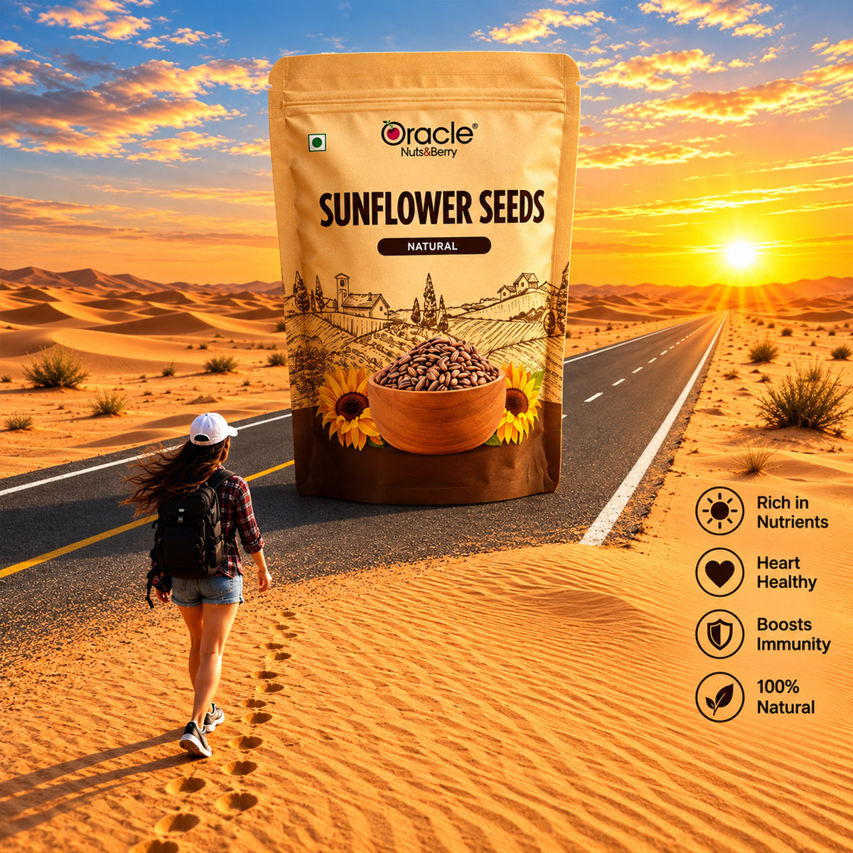 Sunflower Seeds Premium Nutritious Delicious Raw and Natural Edible Seeds (250g)