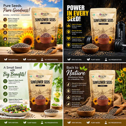 Sunflower Seeds Premium Nutritious Delicious Raw and Natural Edible Seeds (250g)