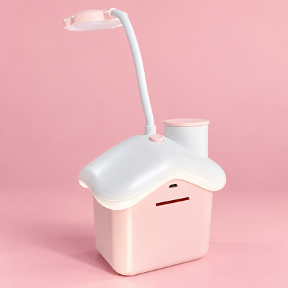 Pastel Pink House-Shaped Desk Lamp