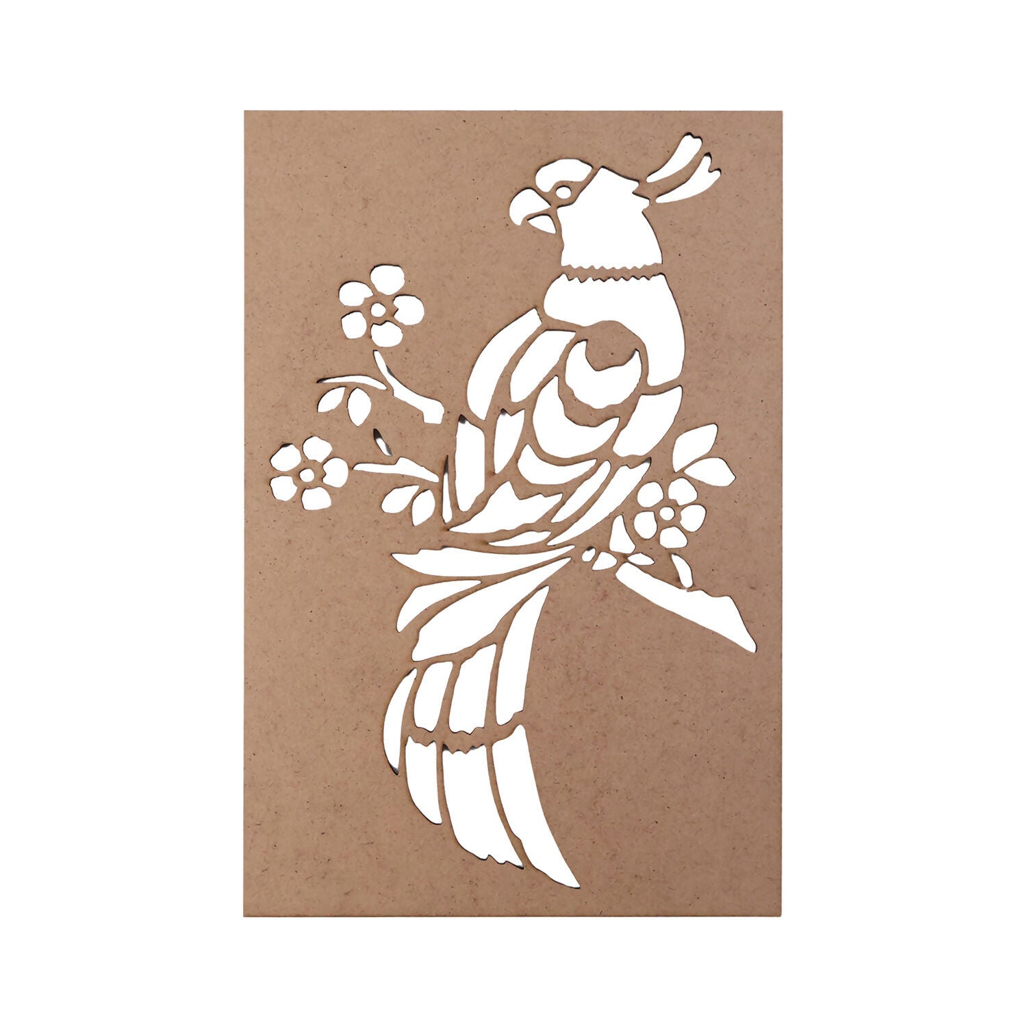 Portable MDF Rangoli Stencil Decorative Bird Design | Reusable Floor Rangoli