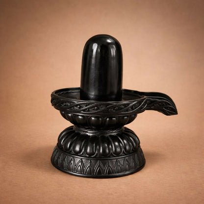 Shivling Shiva Lingam Idol with Om Symbol for Temple & Home Decor