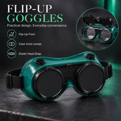 Welding goggles white bg