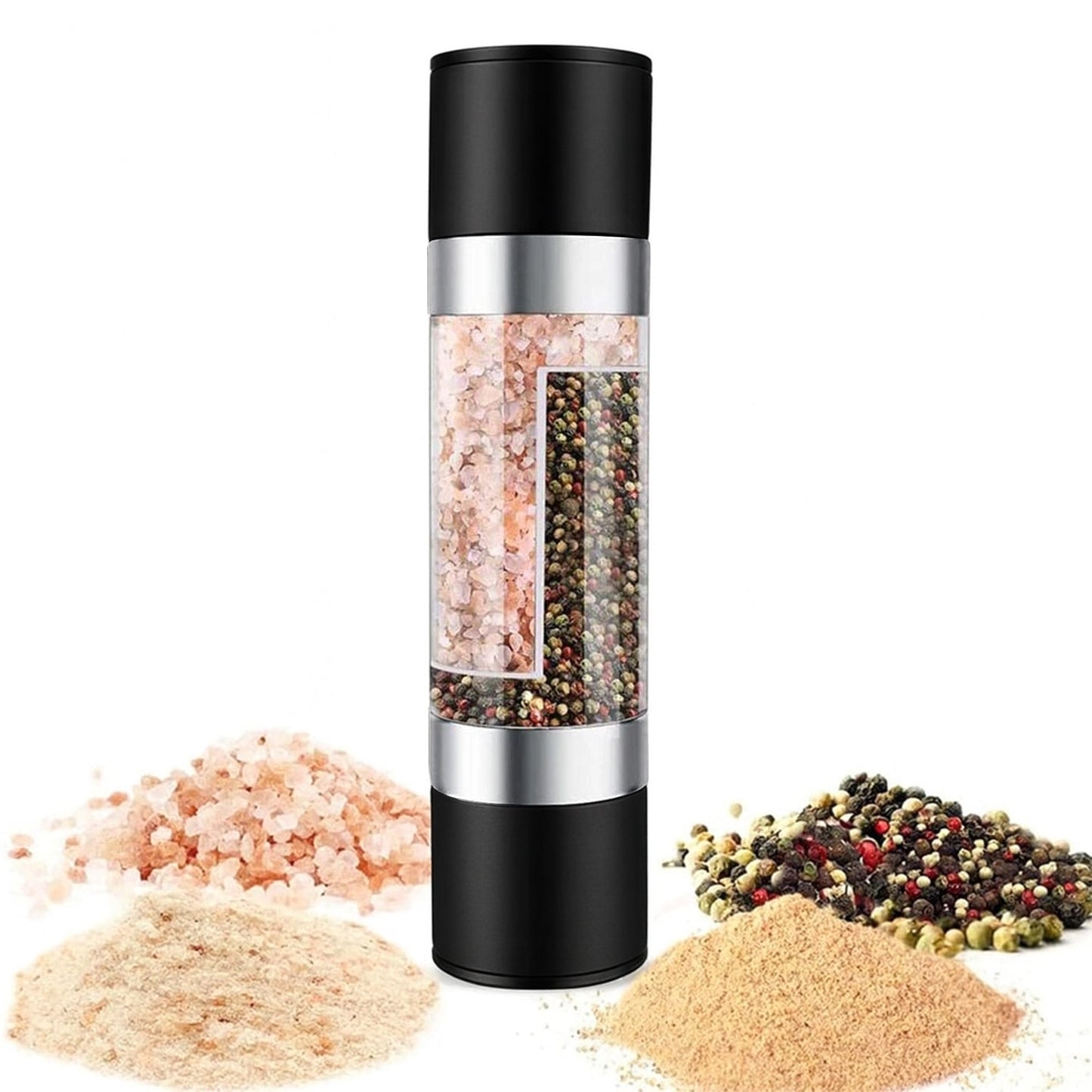 2-in-1 Stainless Steel Salt and Pepper Grinder