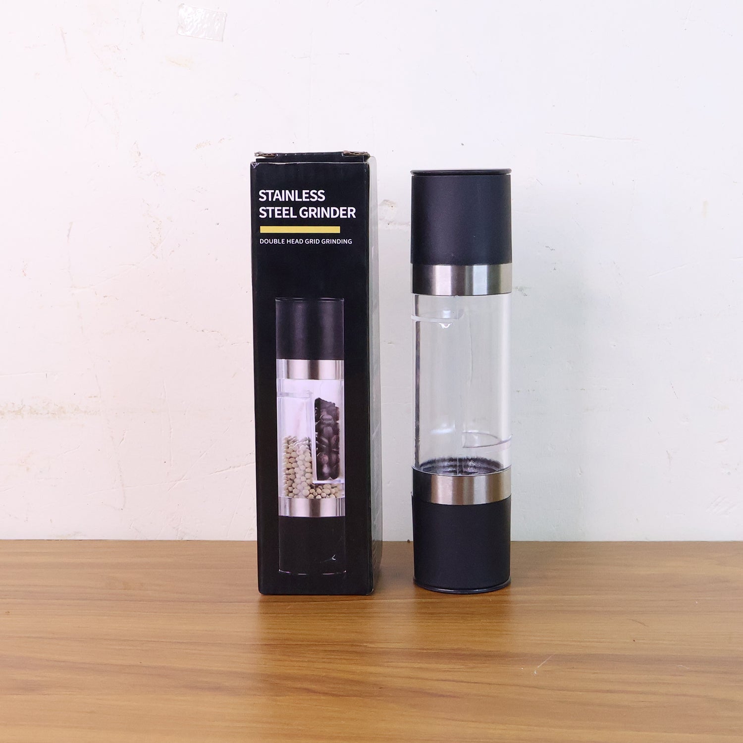 2-in-1 Stainless Steel Salt and Pepper Grinder
