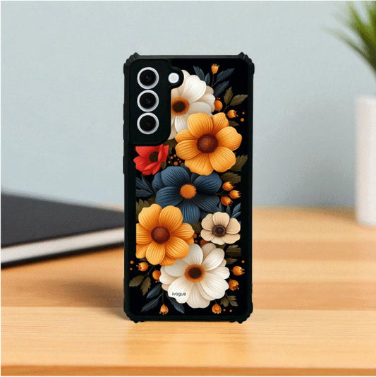 Retro Petals Mobile Cover For Samsung S21 Fe