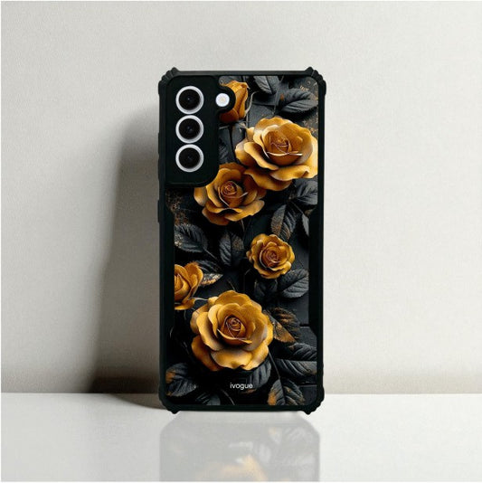 Golden Rose Mobile Cover For Samsung S21 Fe