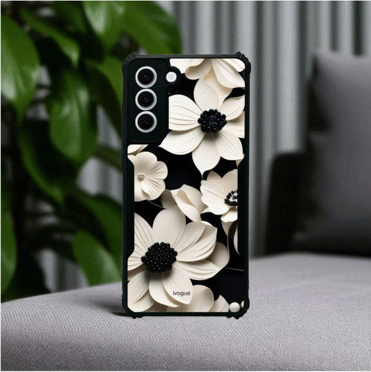 Black & Bloom Mobile Cover For Samsung S21 Fe
