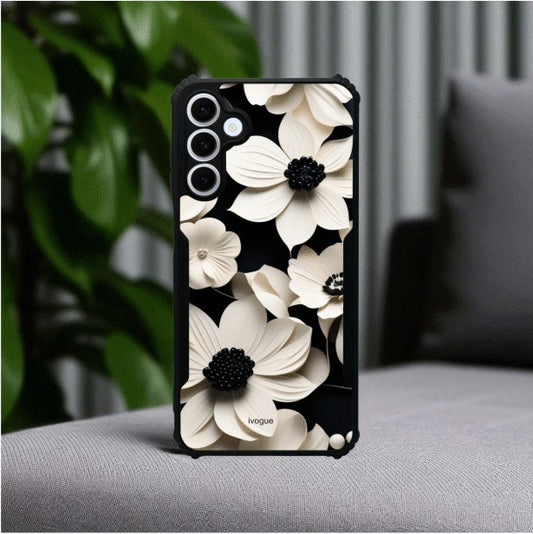 Black & Bloom Mobile Cover For Samsung A55