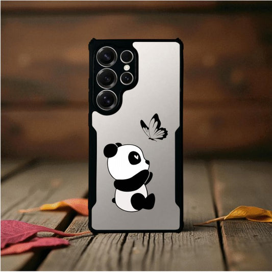Panda and Butterfly Mobile Cover For Samsung S24 Ultra