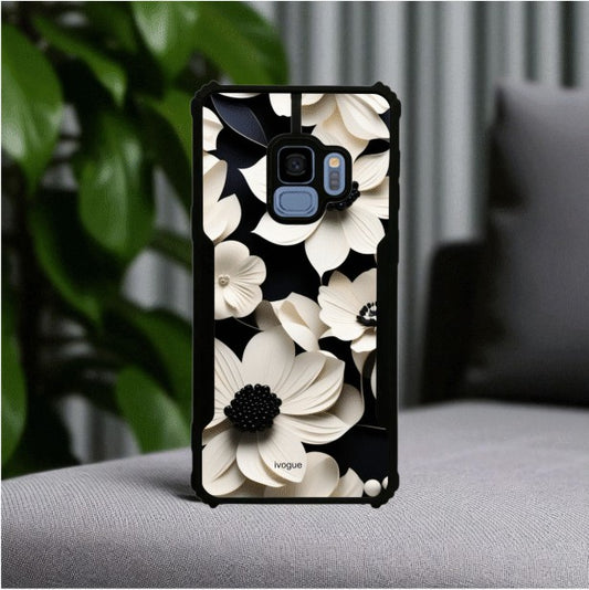 Black & Bloom Mobile Cover For Samsung S9