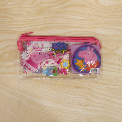Kids School Stationery Kit with Pencils Eraser Sharpener Ruler Pouch (1 Set)