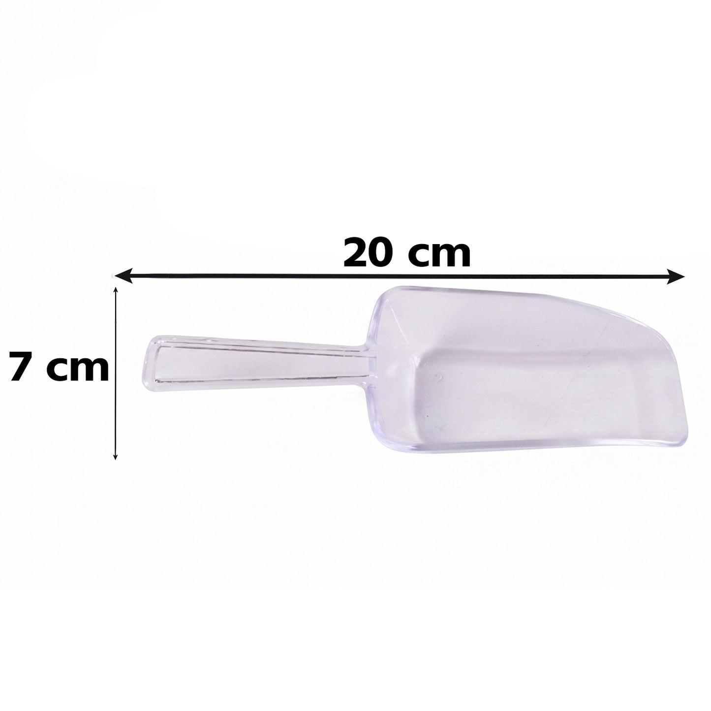 Multipurpose Plastic Scoop Set Clear Flour Coffee Sugar Grain Scoops (3 Pc Set)