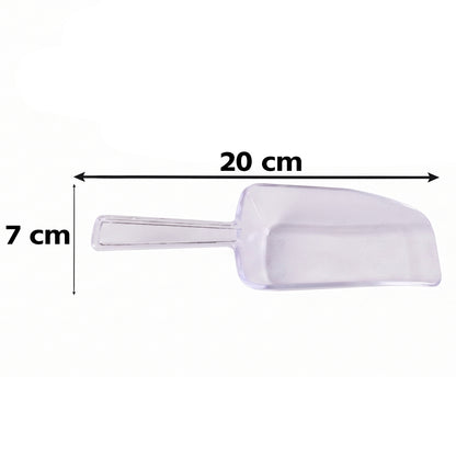 Multipurpose Plastic Scoop Set Clear Flour Coffee Sugar Grain Scoops (3 Pc Set)