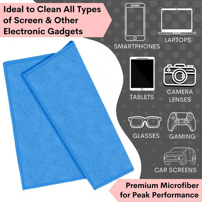 OfficeMate Screen Cleaning Expert 3-in-1 Kit – Screen Cleaner Spray, Microfiber Cloth & Brush for Mobile, Laptop & TV