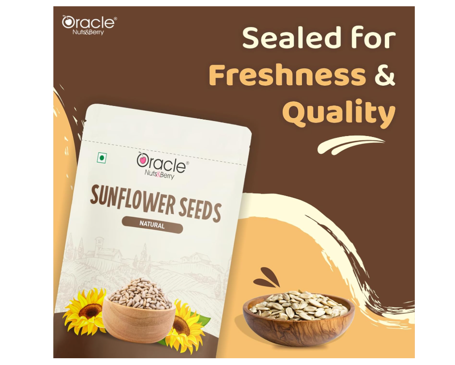Oracle Natural Sunflower Edible Seeds 250gm Rich in Vitamin E(Edible Seeds)