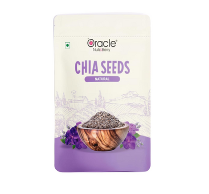 Oracle Natural Premium Chia Seeds 250gm – Rich in Fiber, Protein & Omega-3, Superfood for Weight Management, Smoothies & Healthy Lifestyle