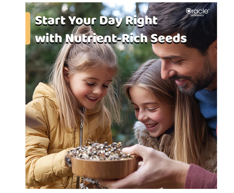 Oracle Natural Premium Mix Seeds 250gm – Healthy Superfood Blend of Pumpkin, Sunflower, Flax, Watermelon & Chia Seeds – Rich in Fiber, Protein & Omega-3