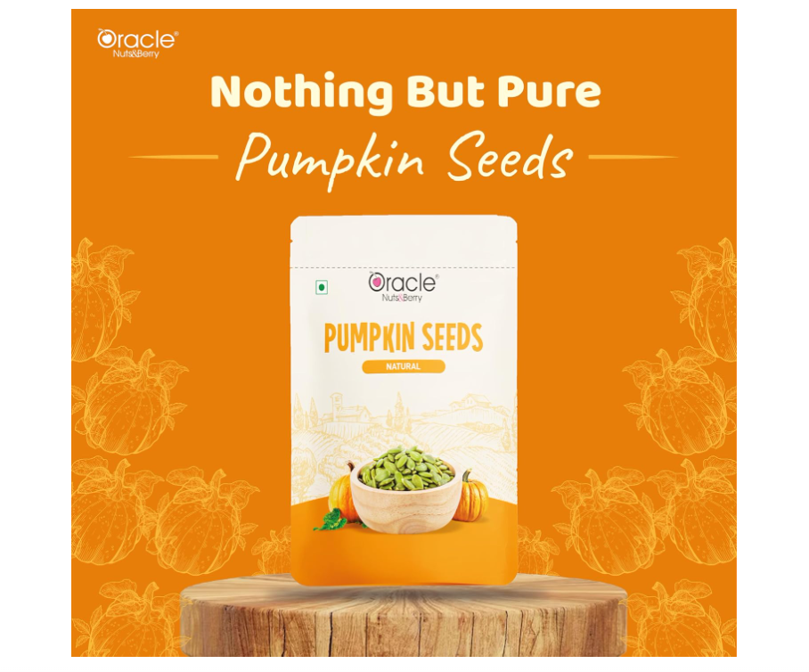 Oracle Natural Premium Pumpkin Seeds 250gm – Rich in Magnesium, Protein & Fiber – Healthy Superfood Snack for Digestion, Energy & Weight Management