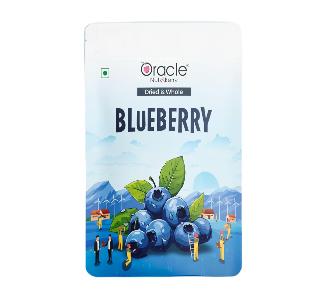 Oracle Premium Dried Whole Blueberries 250gm – Rich in Antioxidants, Vitamin C & Fiber – Healthy Superfood Snack for Immunity, Energy & Baking