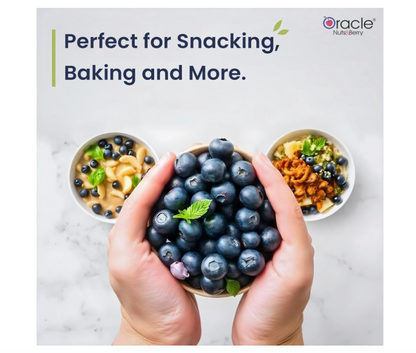 Oracle Premium Dried Whole Blueberries 250gm – Rich in Antioxidants, Vitamin C & Fiber – Healthy Superfood Snack for Immunity, Energy & Baking