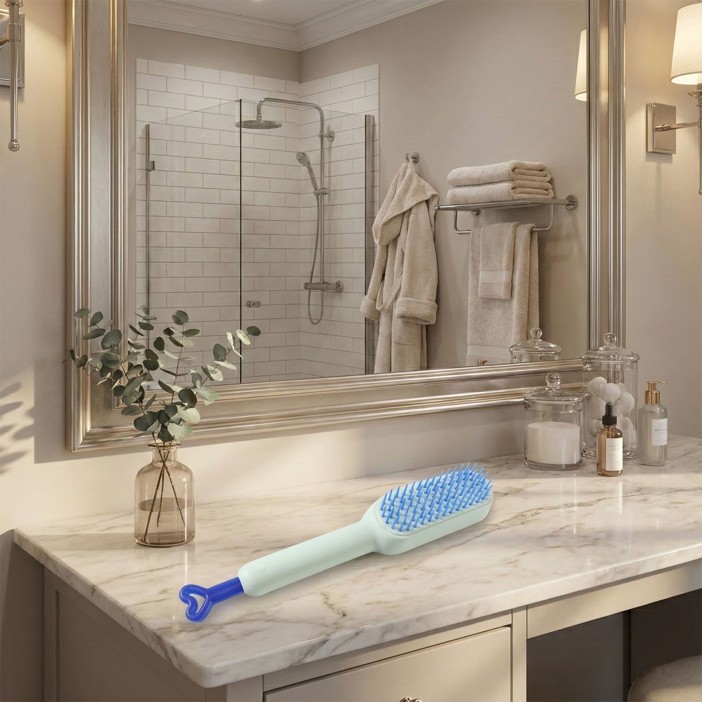 Self-Cleaning Hairbrush, Massage Comb (1 Pc / With Box), Hair accessories