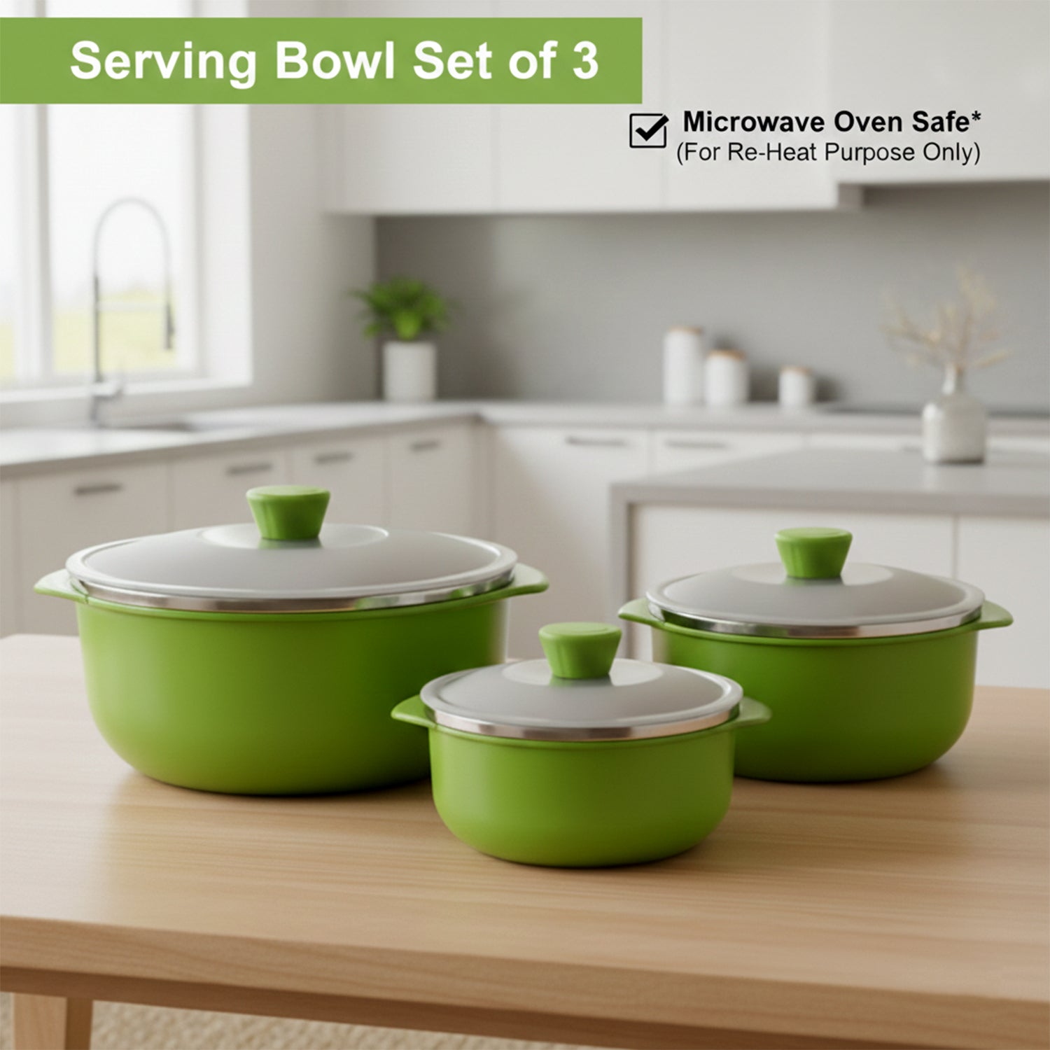 Stackable serving bowl combo set