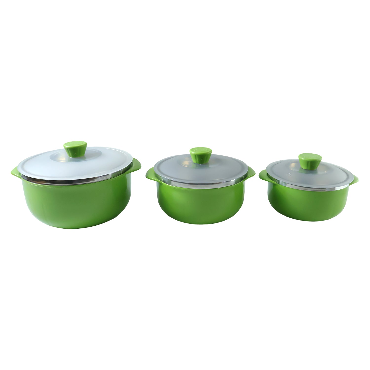 Food serving bowl set with airtight lids