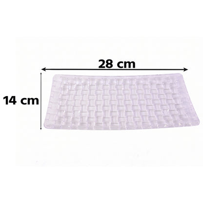 Transparent Glass Serving Tray 11 Inch Rectangular Basketweave Platter (1 Pc)